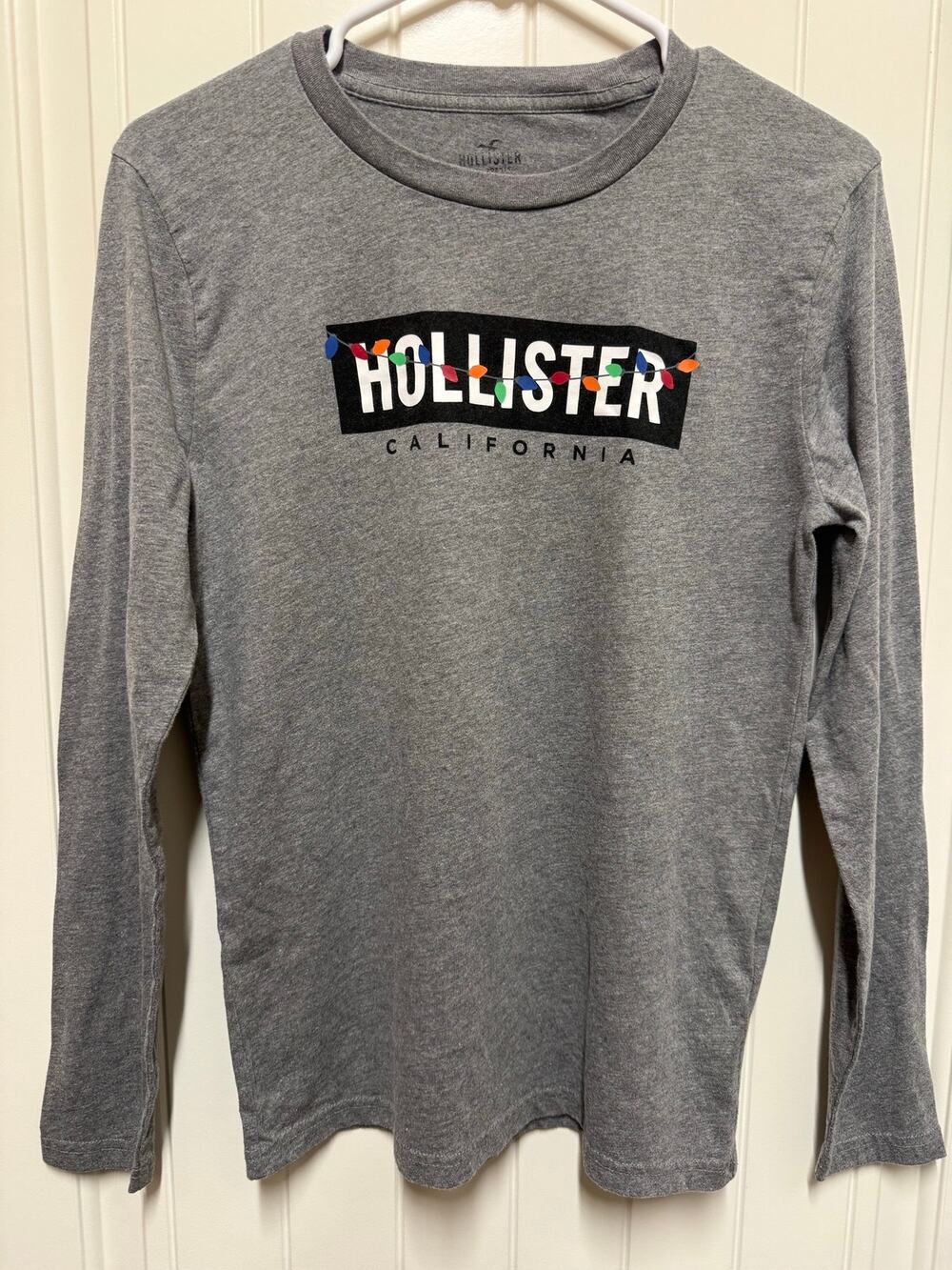 Hollister Holiday Christmas lights long sleeve sleep tshirt Size XS